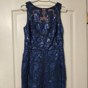 Ralph Lauren Evening tea-length sequin cocktail dress